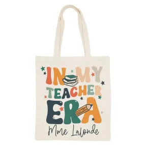 Personalized Teacher Canvas Tote Bag - Teacher Era