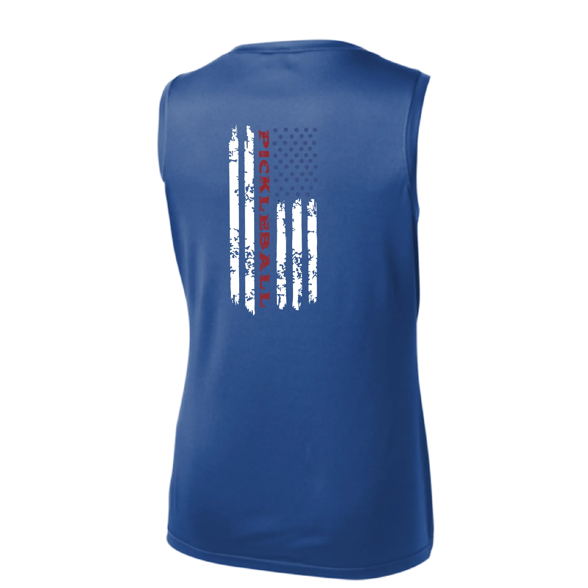 Pickleball Flag Vertical (Customizable) | Women’s Sleeveless Athletic Shirt | 100% Polyester