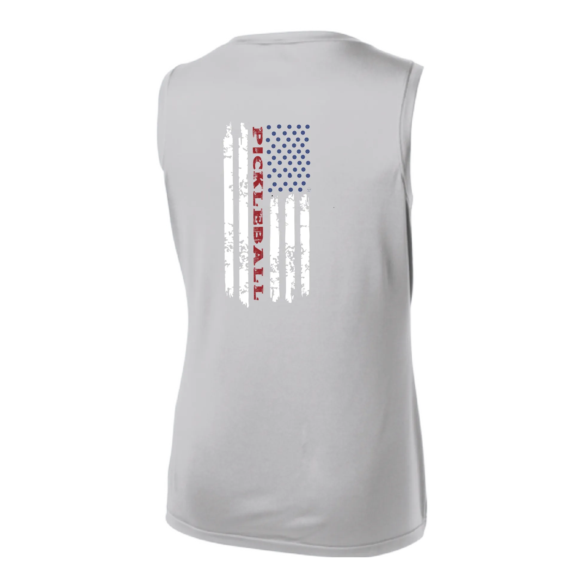 Pickleball Flag Vertical (Customizable) | Women’s Sleeveless Athletic Shirt | 100% Polyester