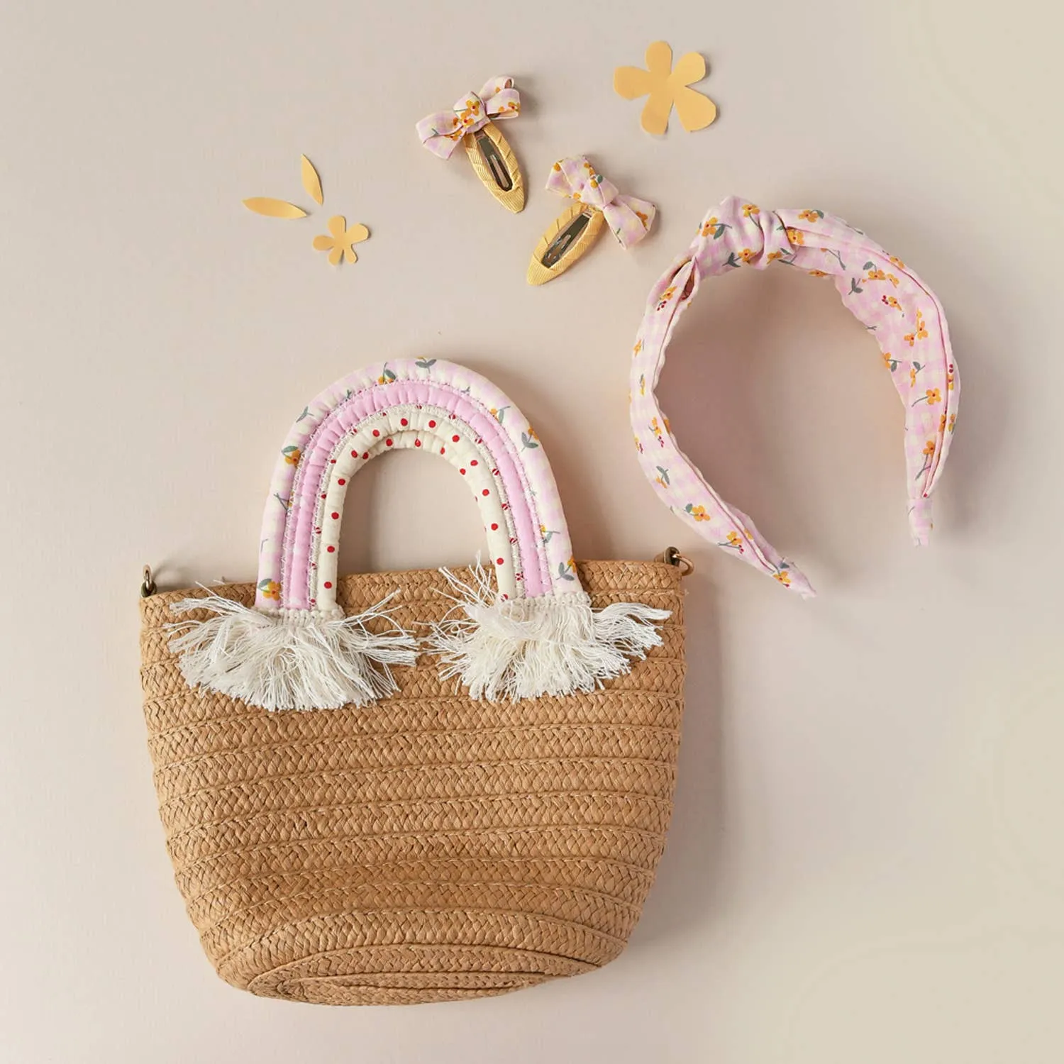 Picnic Rainbow Handle Basket