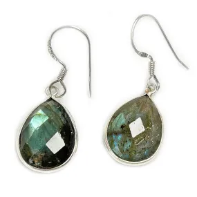 Picola Labradorite Teardrop Silver Earrings