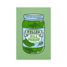 Polish Dill Pickle Postcard