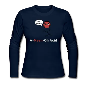 "A-Mean-Oh Acid" - Women's Long Sleeve T-Shirt