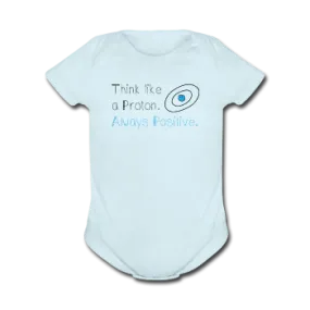 "Think like a Proton" (black) - Baby Short Sleeve One Piece