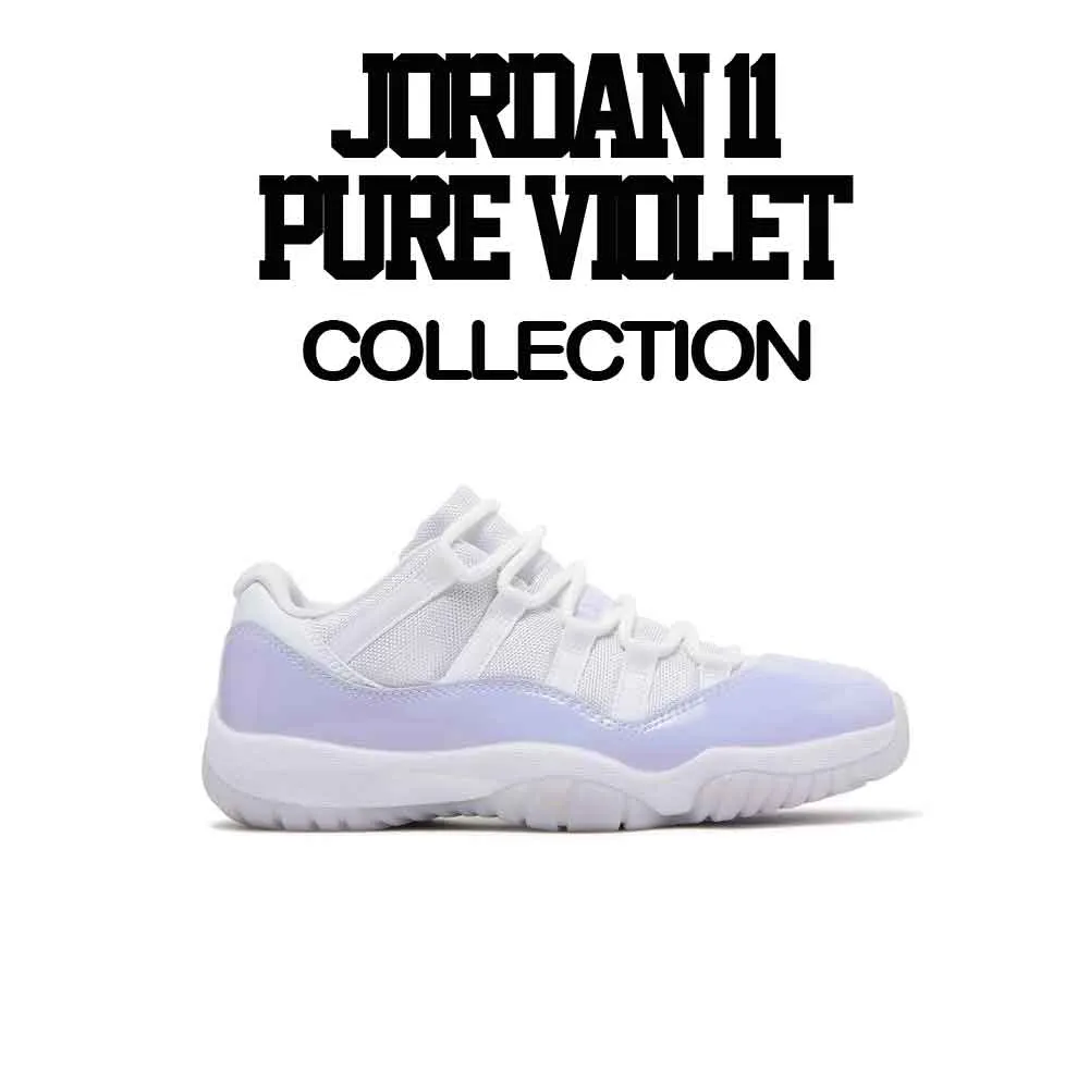 Retro 11 Pure Violet Shirt - Icy Bear - White