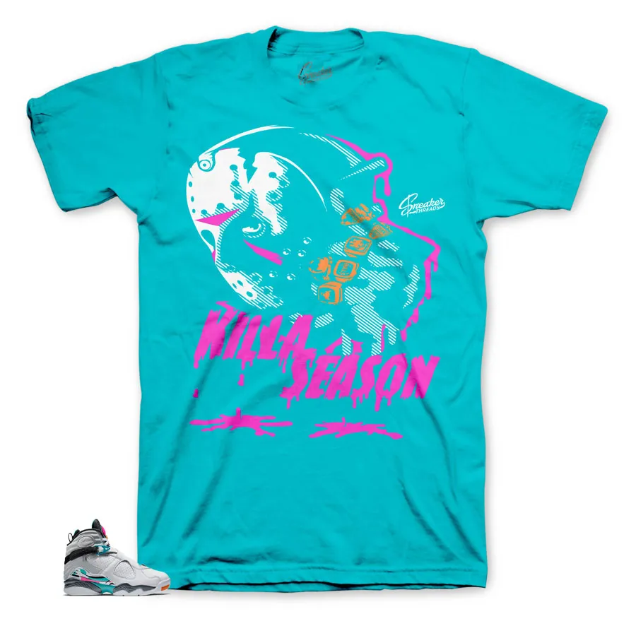 Retro 8 South Beach Shirt - Killa Season - Teal