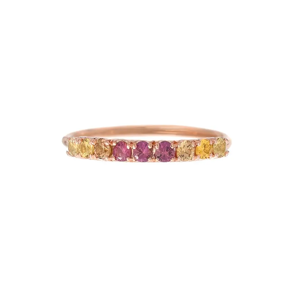 Riviera Double Linea Ombré Sapphire Bar Ring