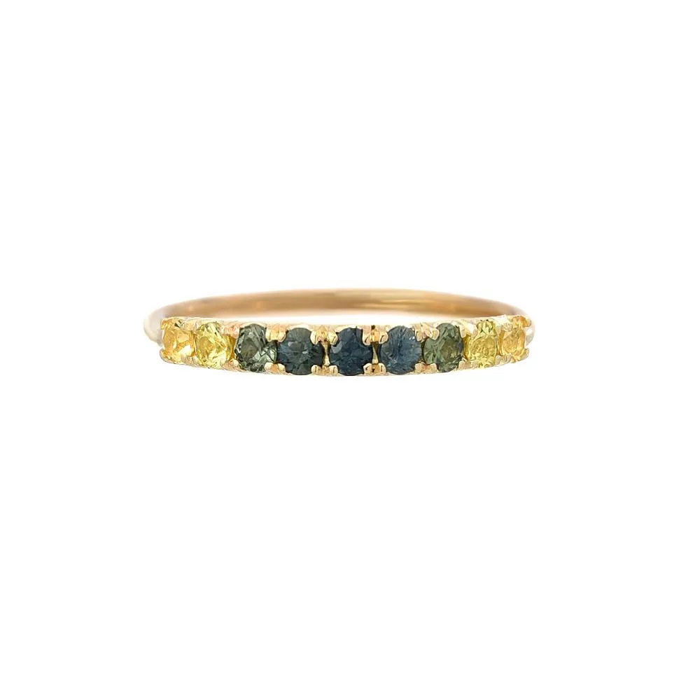 Riviera Double Linea Ombré Sapphire Bar Ring