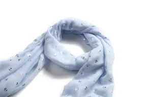 Scarf Danielle Silver Anchor Blue