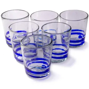 Serpentine Short Tumbler in Cobalt Blue - 12 oz - Set of 6