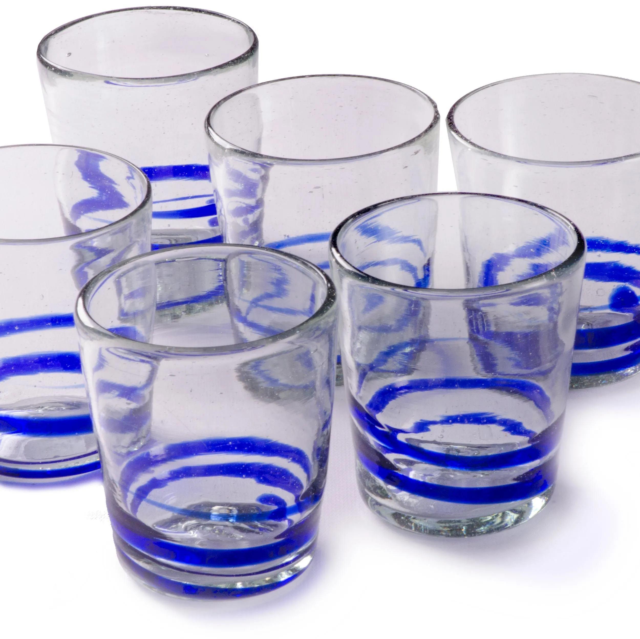 Serpentine Short Tumbler in Cobalt Blue - 12 oz - Set of 6