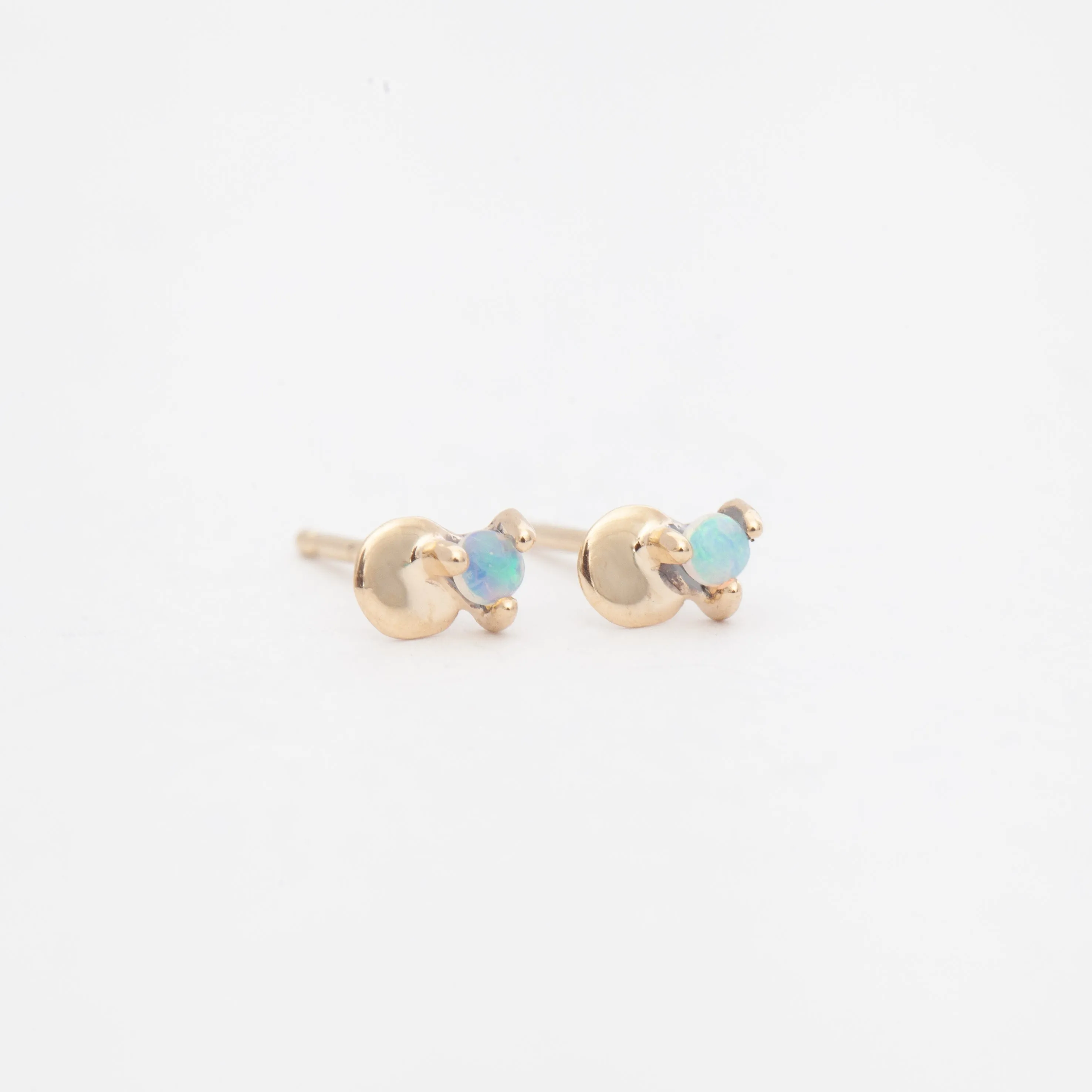 Small Opal Disc Studs