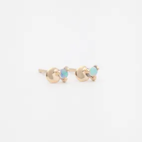 Small Opal Disc Studs