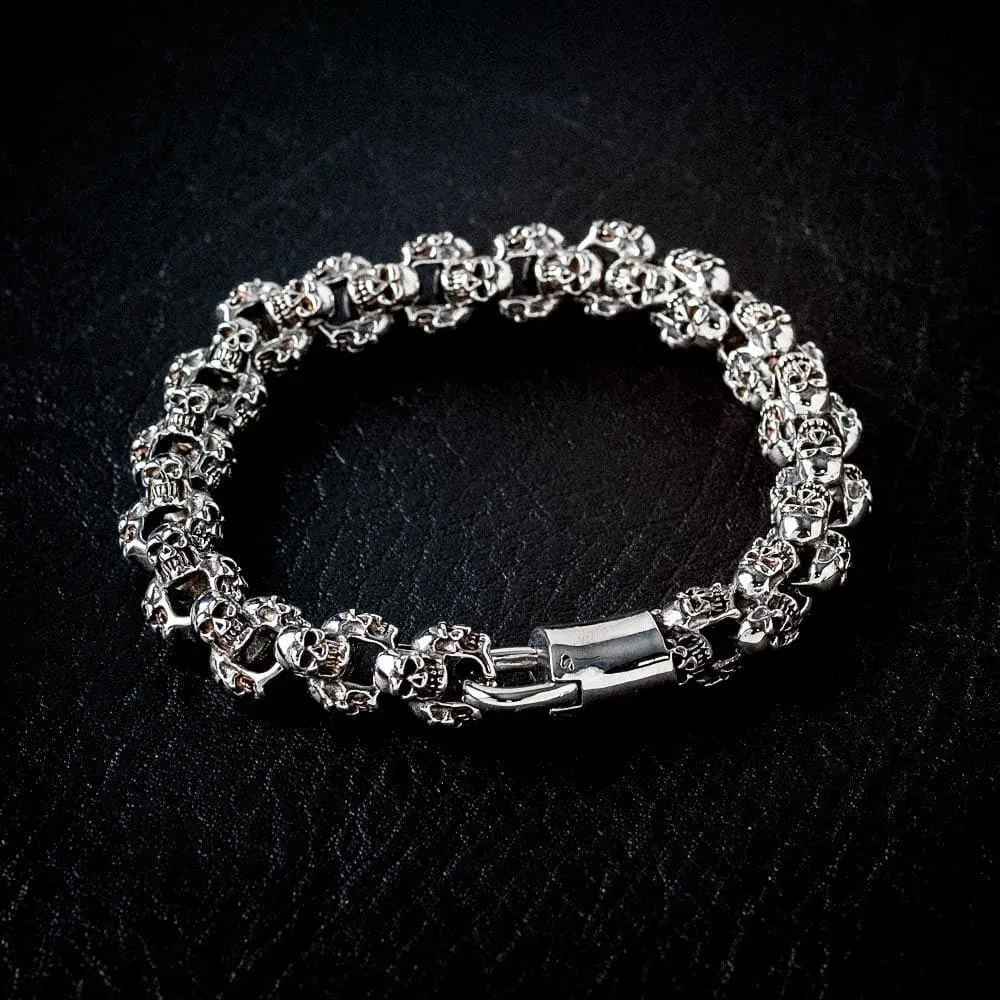 Stainless Steel Vanquished Foes Skull Bracelet