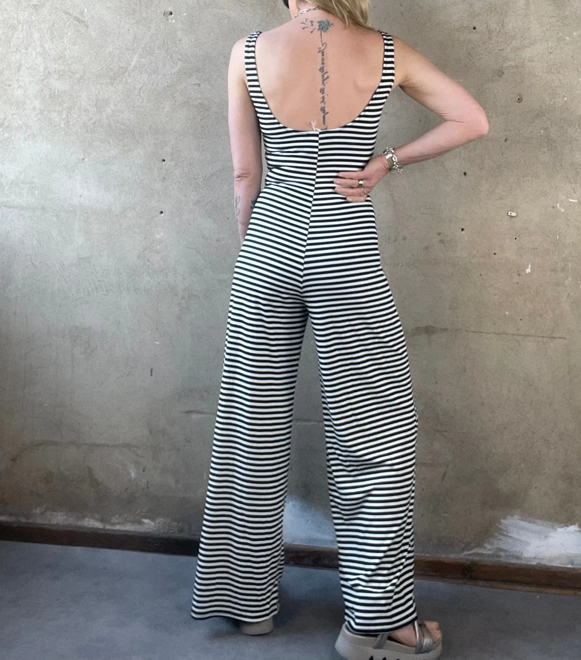 Streifenjumpsuit Jersey