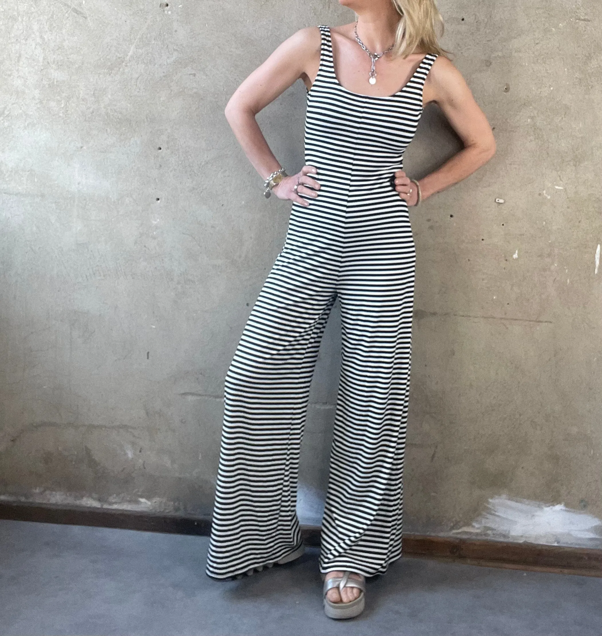 Streifenjumpsuit Jersey