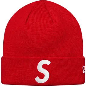 Supreme New Era S Logo Beanie Red