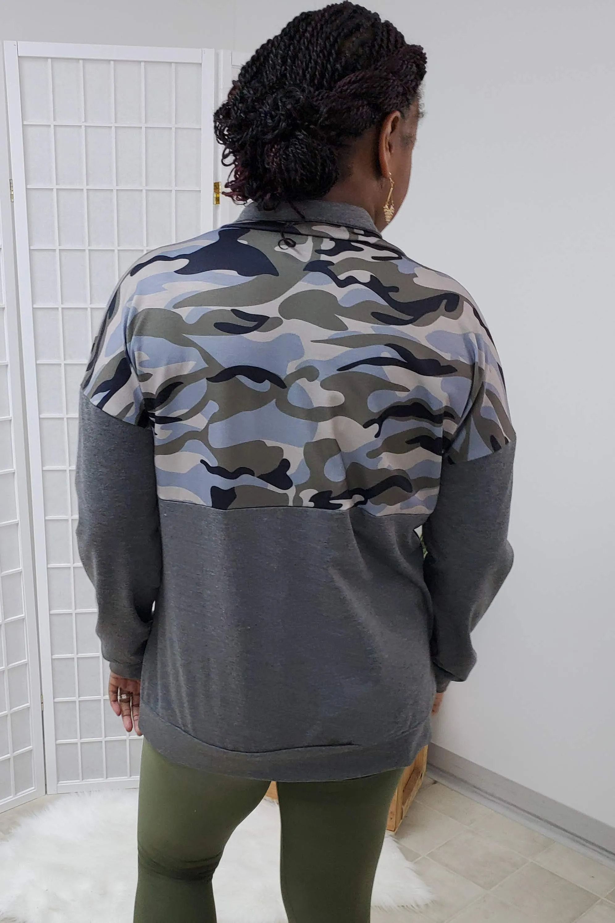 Tes Camo Pullover Jacket