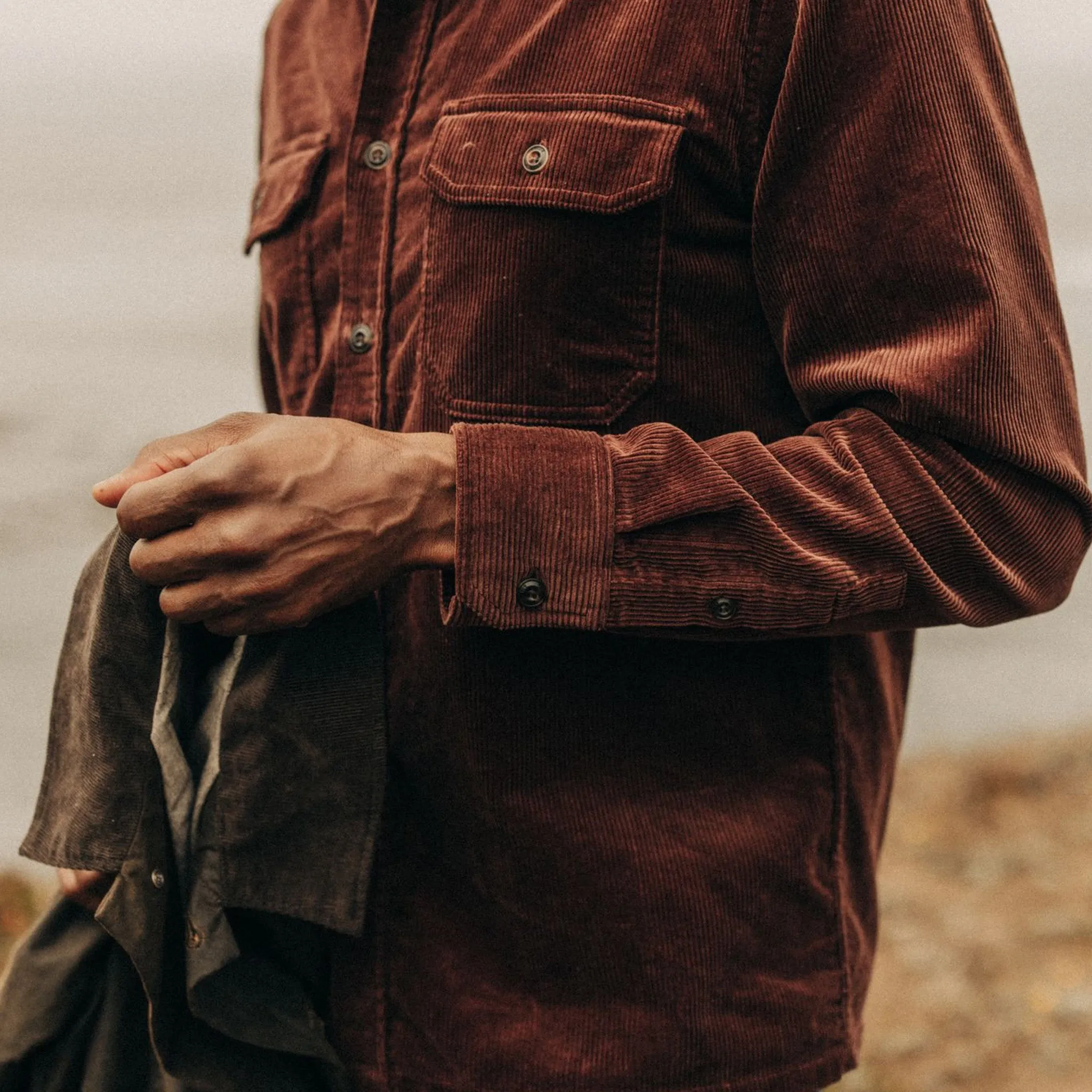 The Connor Shirt in Burgundy Cord