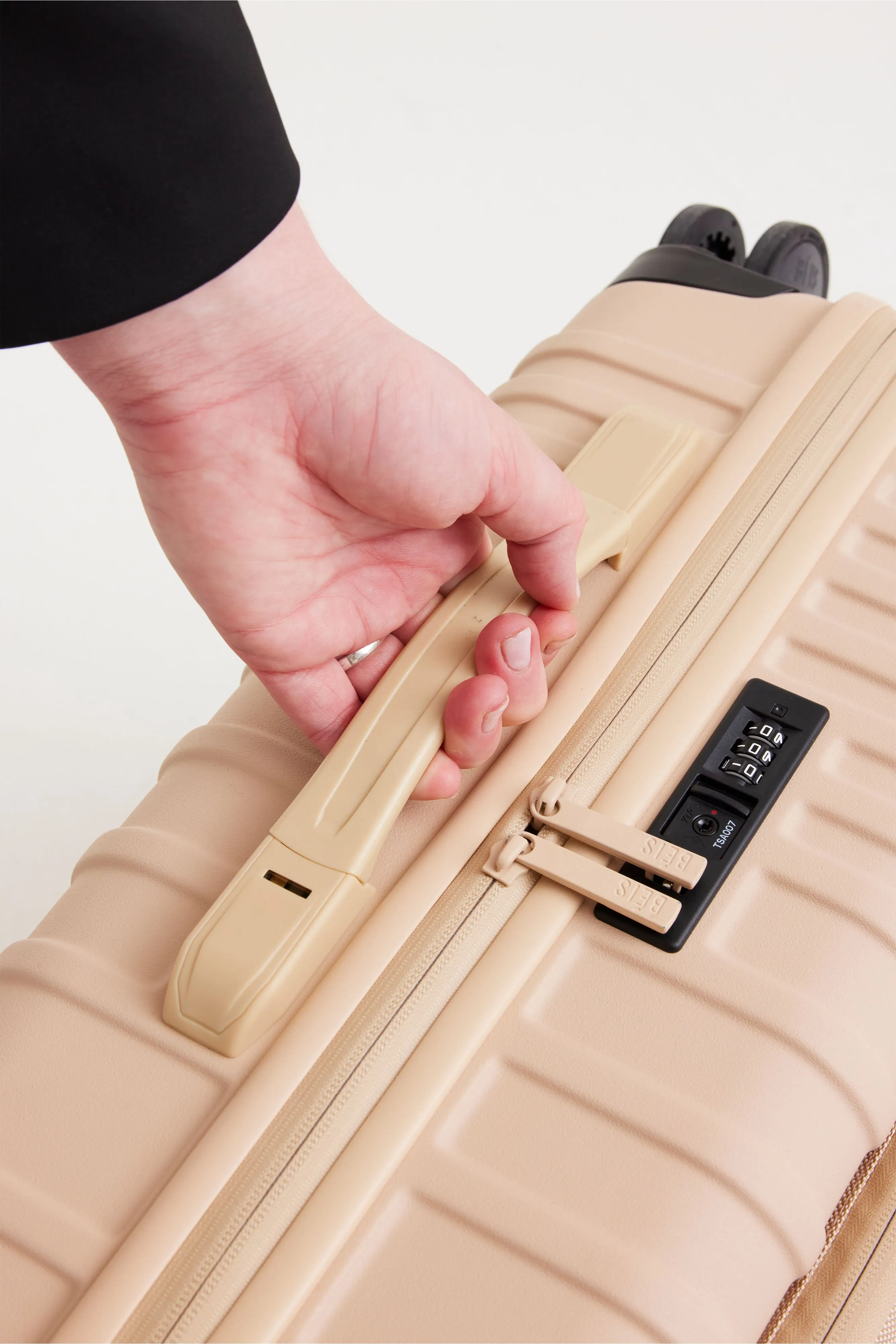 The Front Pocket Carry-On Roller in Beige