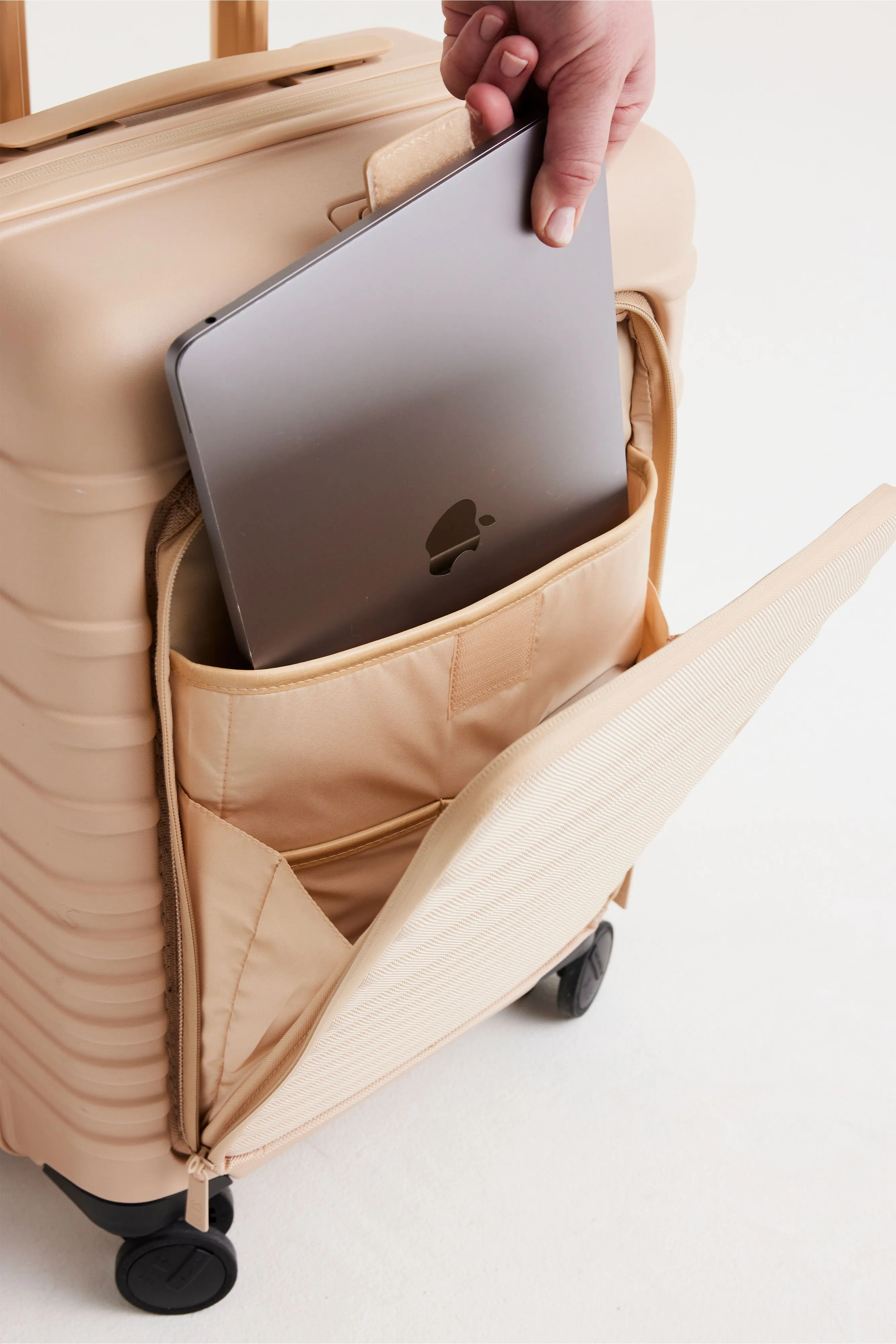 The Front Pocket Carry-On Roller in Beige