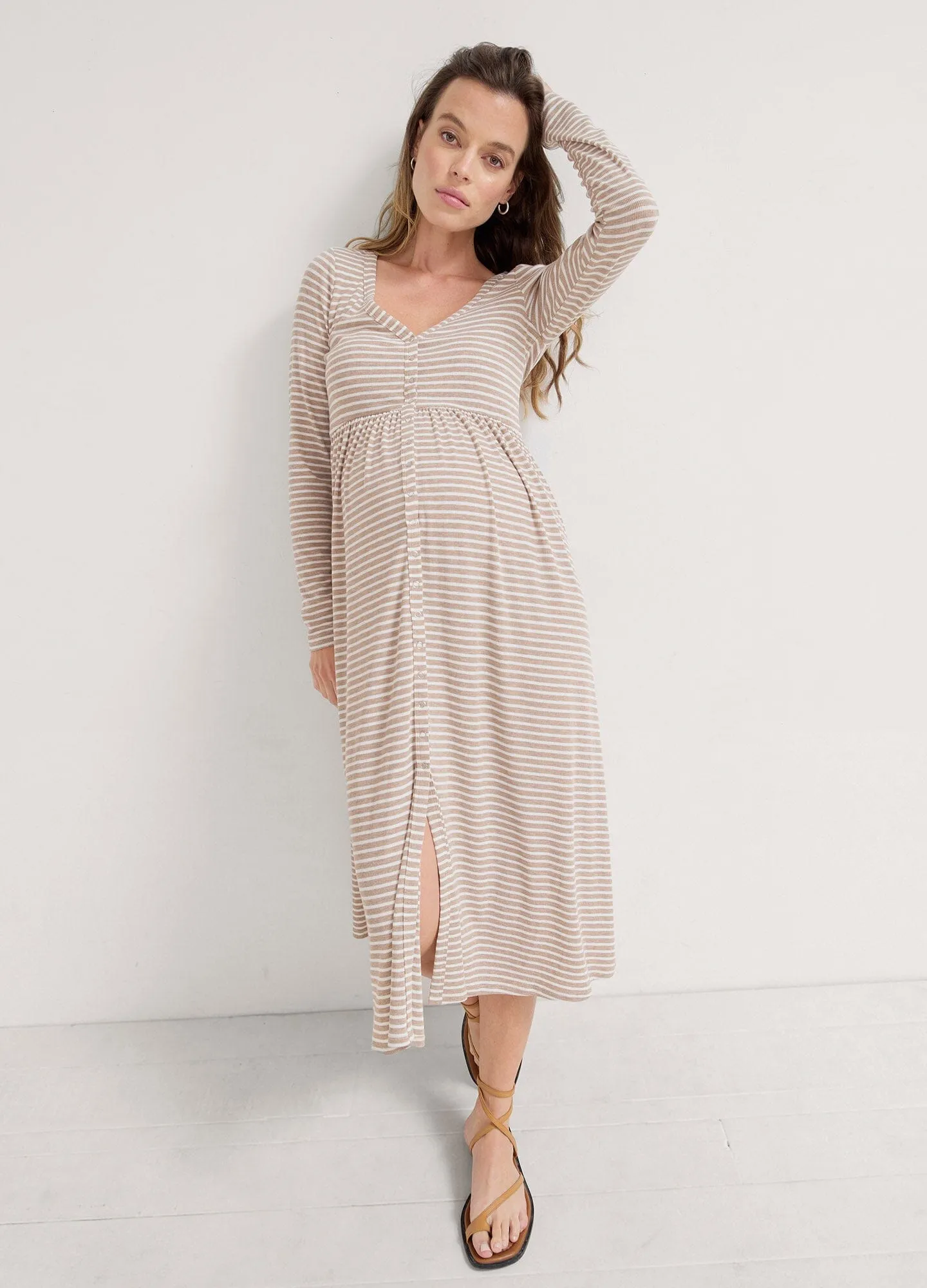 The Softest Rib Nursing Dress