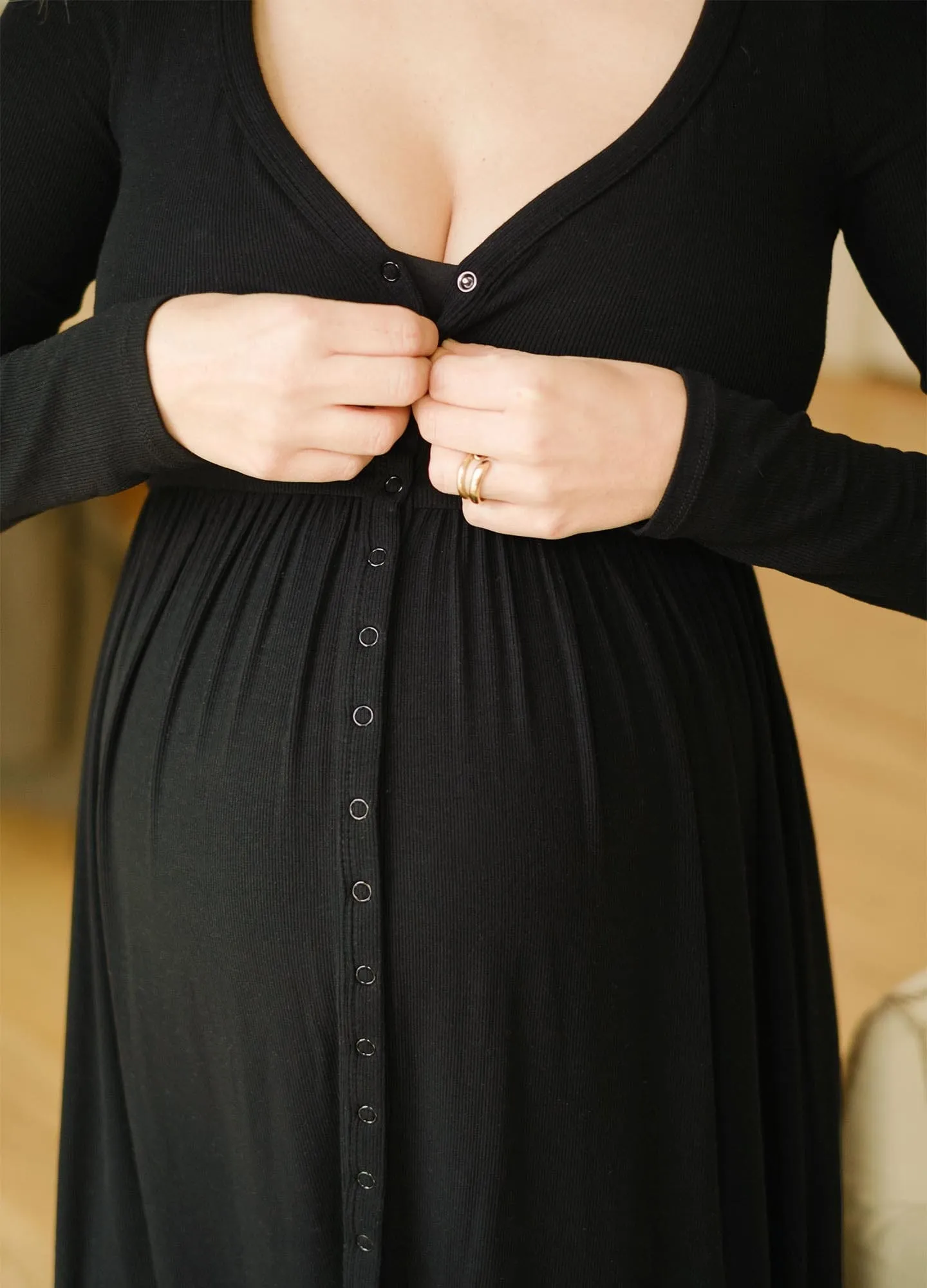 The Softest Rib Nursing Dress