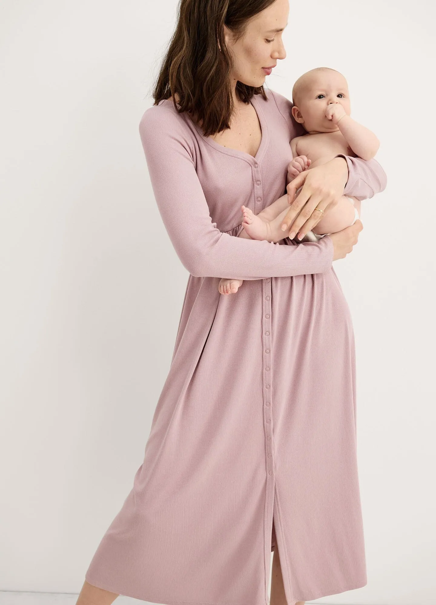 The Softest Rib Nursing Dress