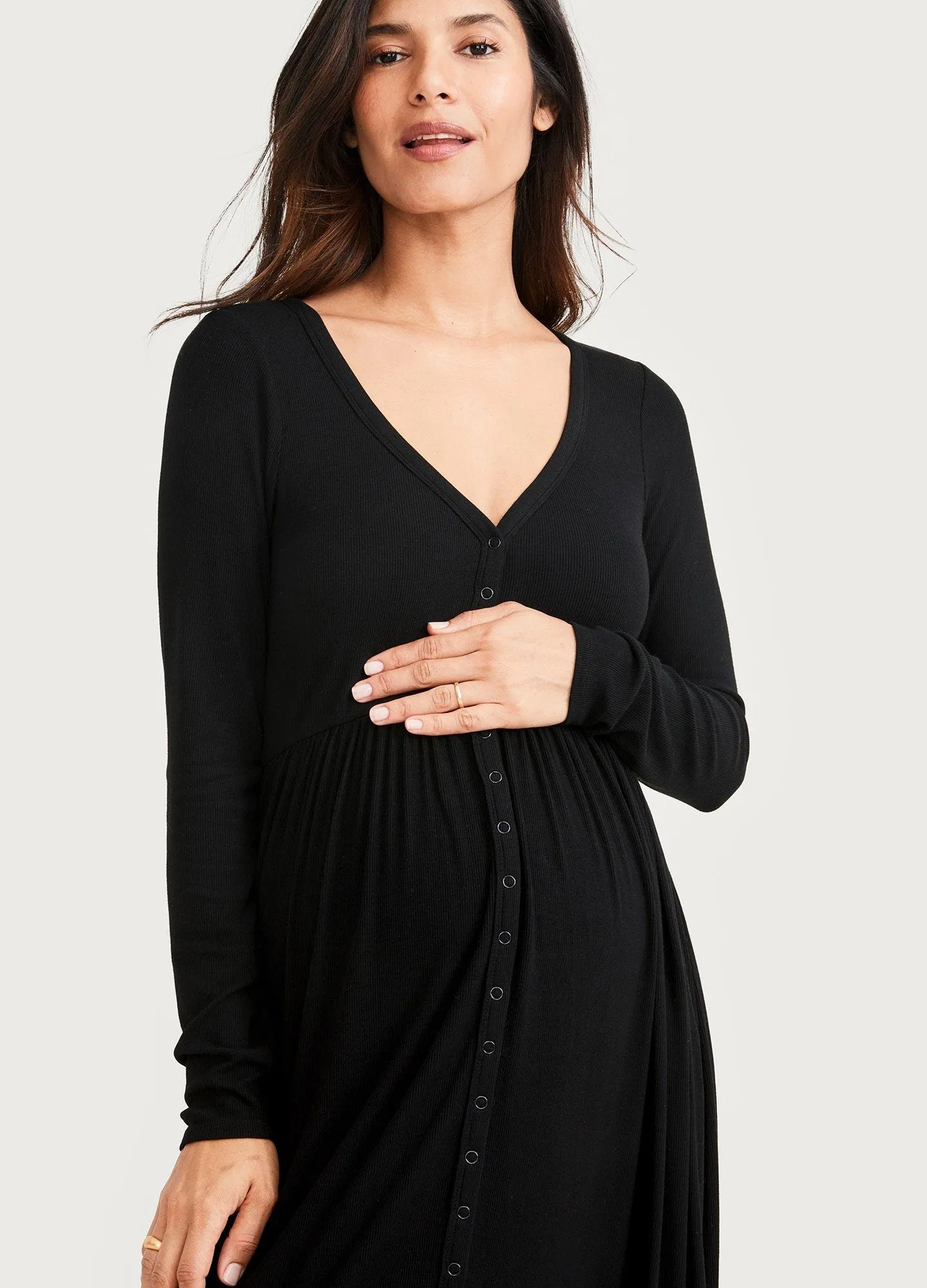 The Softest Rib Nursing Dress