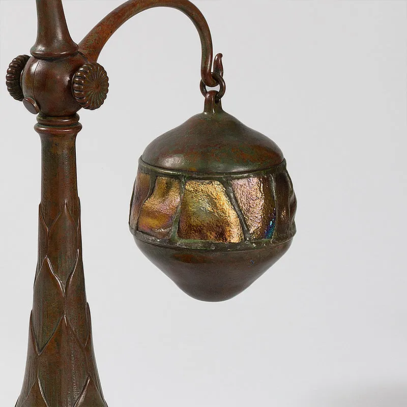 Tiffany Studios New York "Counter Balance Damascene" Desk Lamp