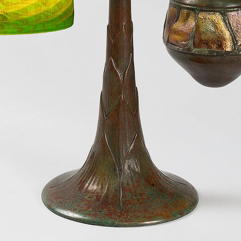 Tiffany Studios New York "Counter Balance Damascene" Desk Lamp