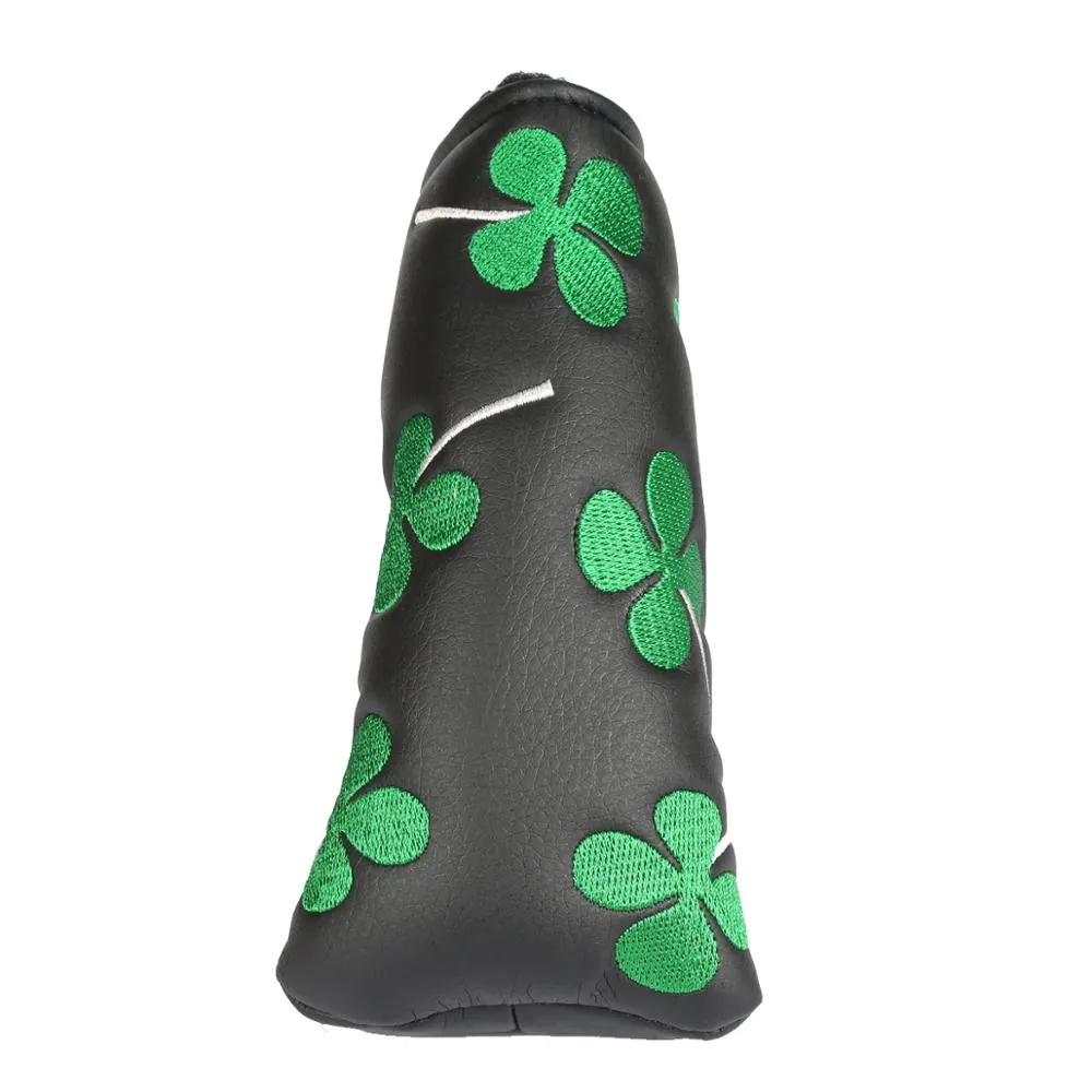 Volf Golf Black Synthetic Leather Shamrock Putter Cover