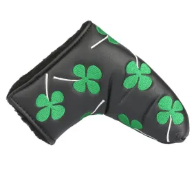 Volf Golf Black Synthetic Leather Shamrock Putter Cover