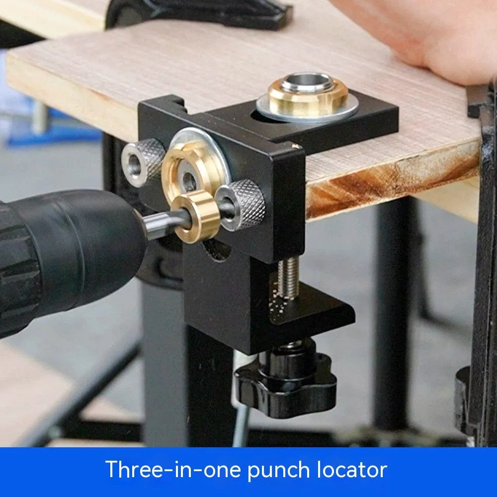 Woodworking Three-in-one Punch Locator / Round Wood Tenon Two-in-one