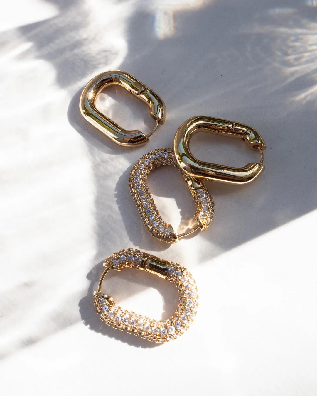 XL Chain Link Hoops- Gold