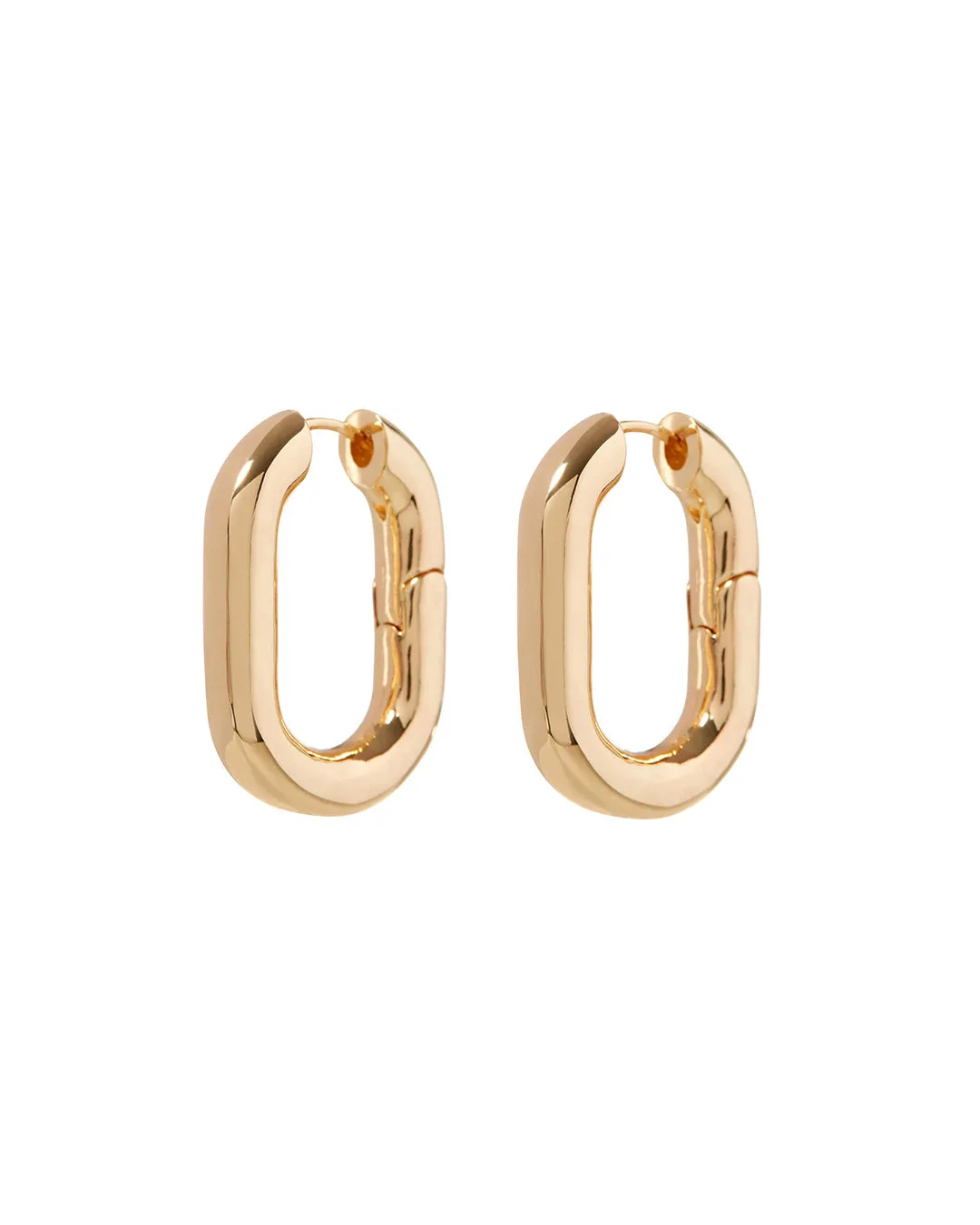 XL Chain Link Hoops- Gold