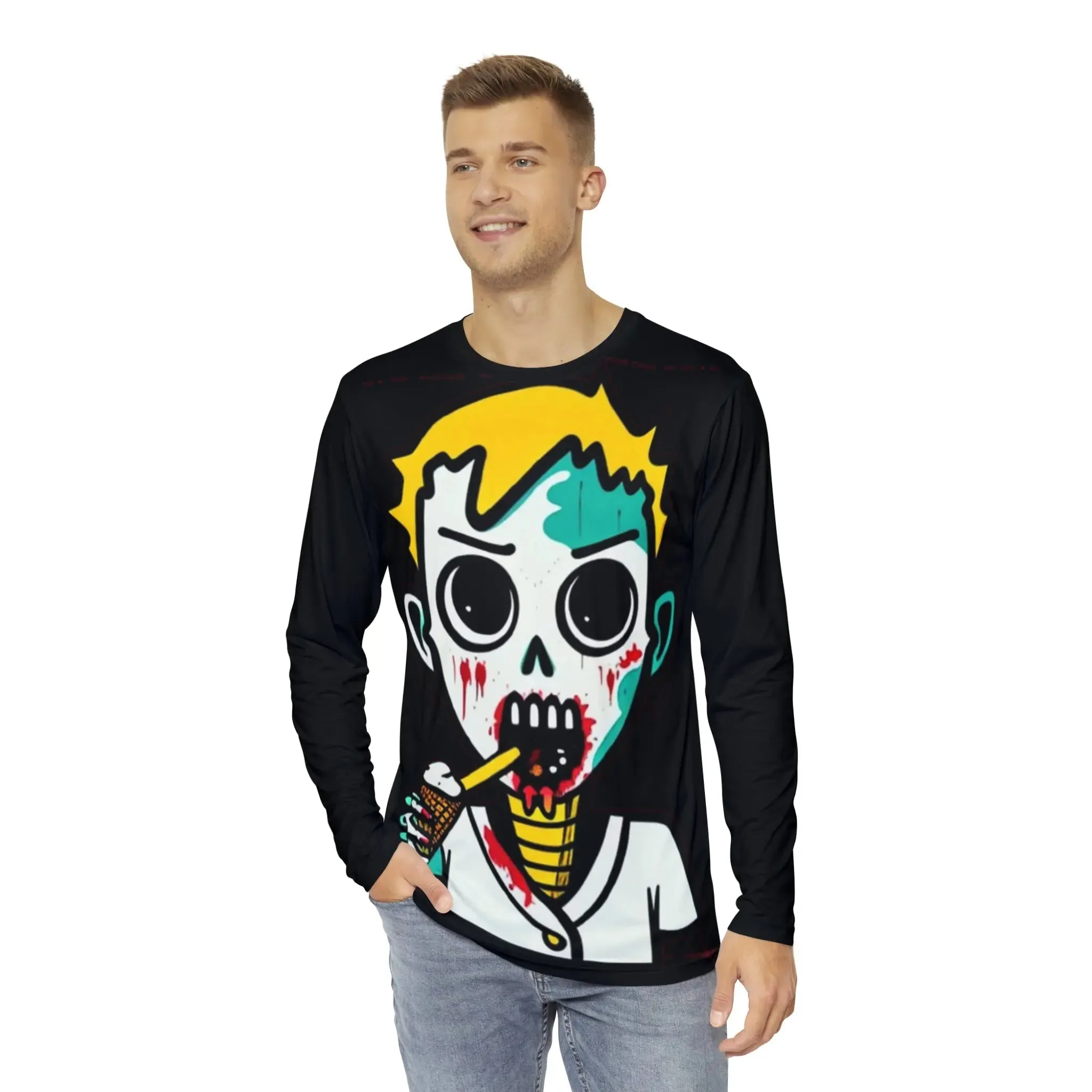 Zombie Ice Cream Long Sleeve Shirt (AOP)