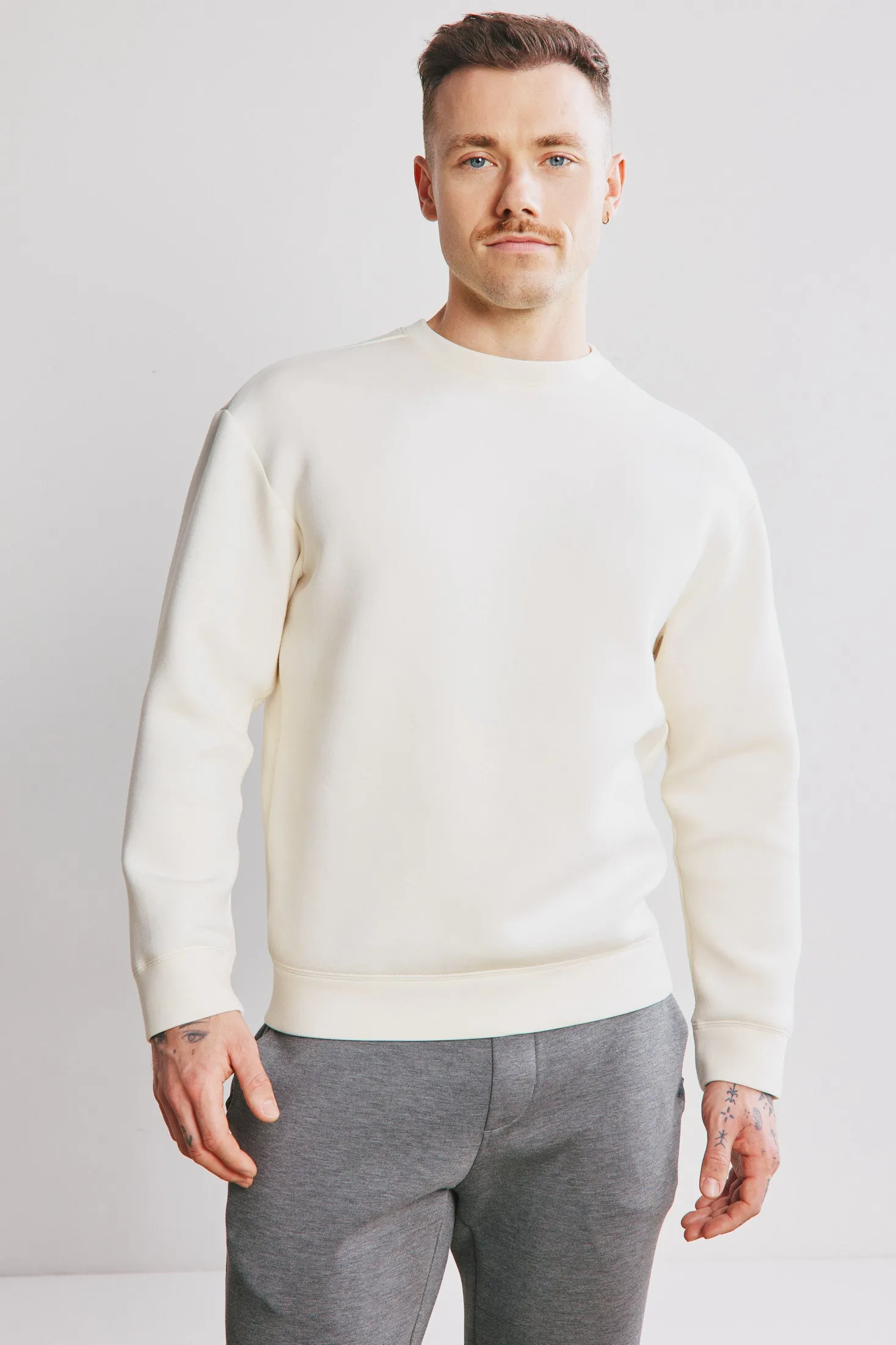 Zoom Crewneck Sweater  - Chalk